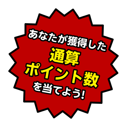 あなたが獲得した通算ポイント数を当てよう！